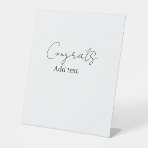 Congrats congratulations graduate name date  pedestal sign