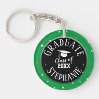 Congrats Custom Name Graduation Confetti Keychain
