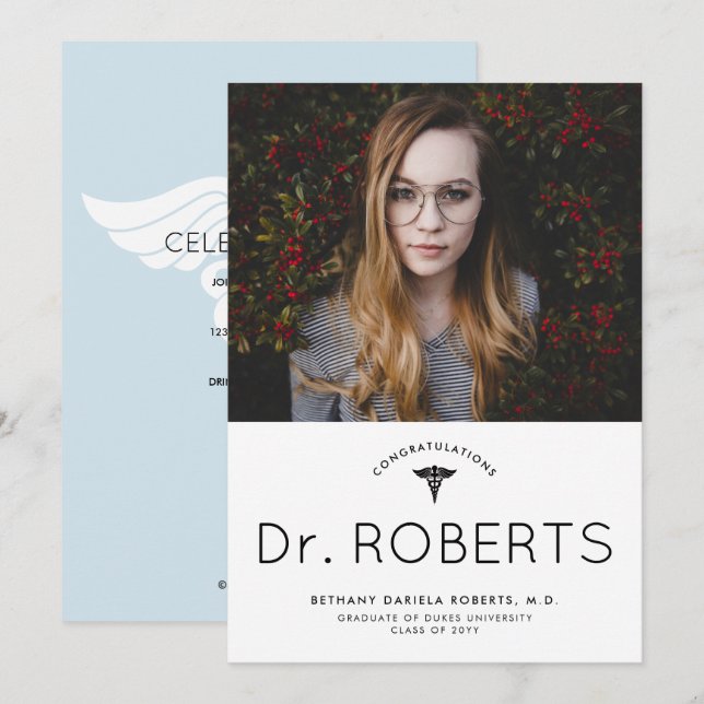 Congrats Doc Graduation Announcement (Front/Back)