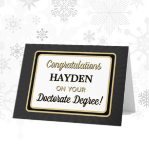 Congrats! Doctorate Degree Graduation card