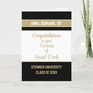  Congrats! Doctorate of Social Work grad card 