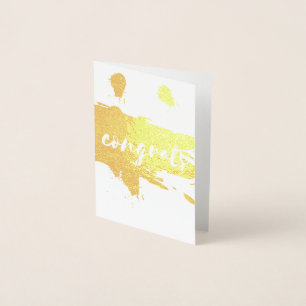 Congrats Foil brush stroke Card