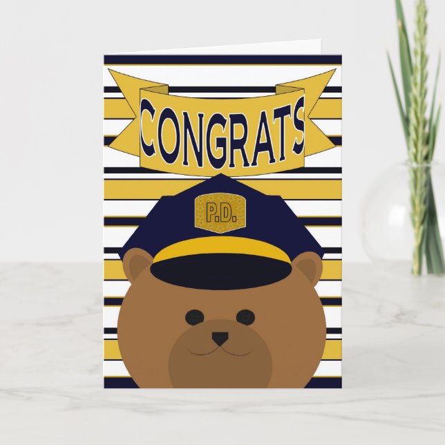 Congrats for Cop / Policeman Card (Front)