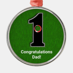 Congrats Golfer Hole in One Customized Metal Ornament