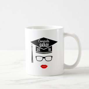 congrats grad 2018 girl coffee mug