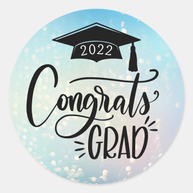 Congrats Grad 2022 Sticker (Front)