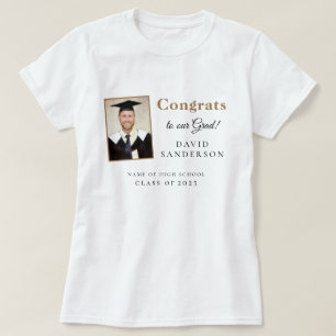 Congrats Grad 2025 Name Photo Graduation T-Shirt