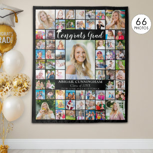 Congrats Grad 66 Photo Collage Custom Colour Tapestry