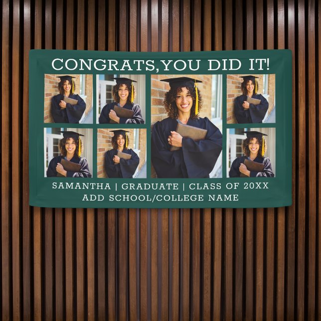  Congrats Grad 7 Photo Collage  Graduation  2025 Banner (Creator Uploaded)