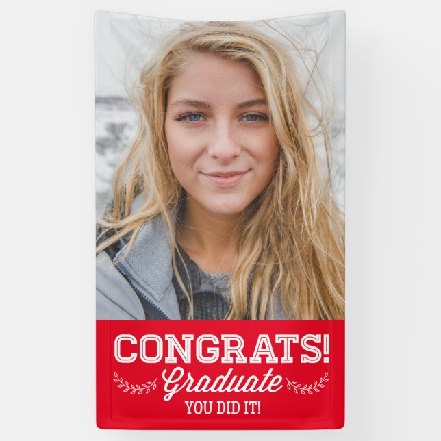 Congrats Grad | Add Your Photo Banner (Vertical)