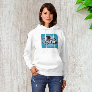 Congrats Grad Blue Graduation Celebration Hoodie