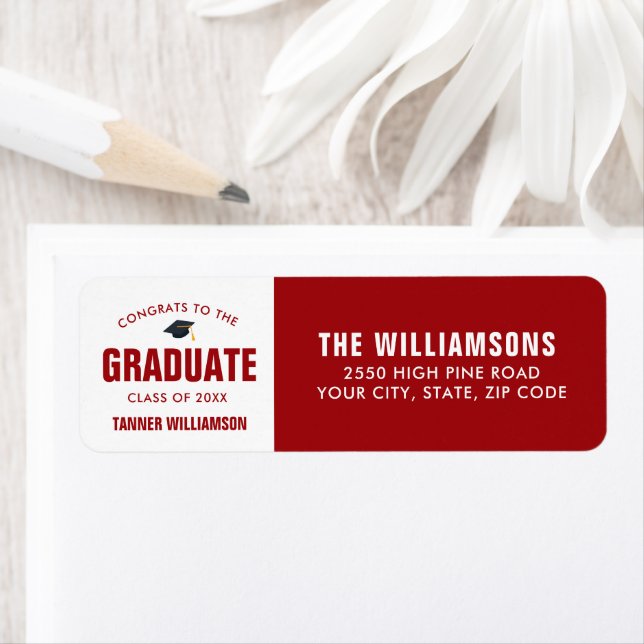 Congrats Grad Cap Class 20XX Modern Grad Custom (Insitu)