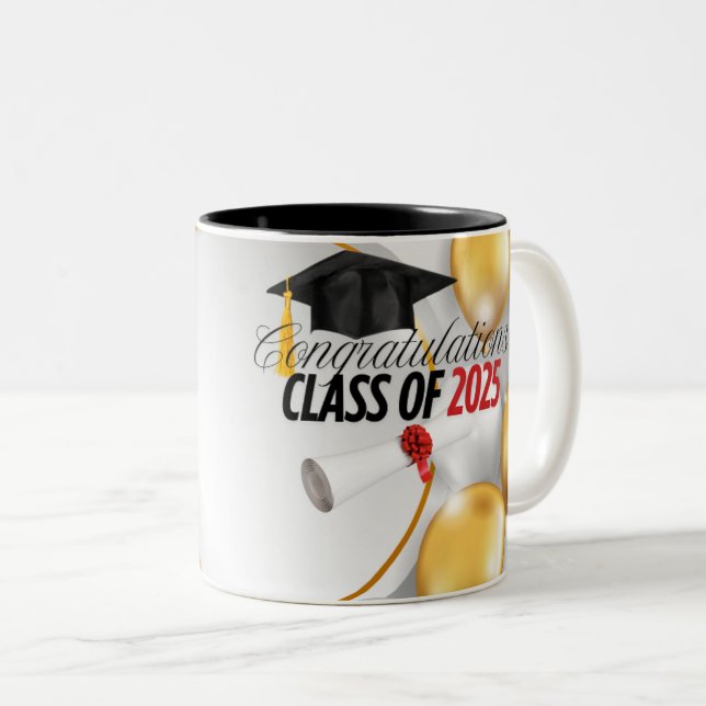 Congrats Grad Class of 2025 Coffee Mug (Front Right)