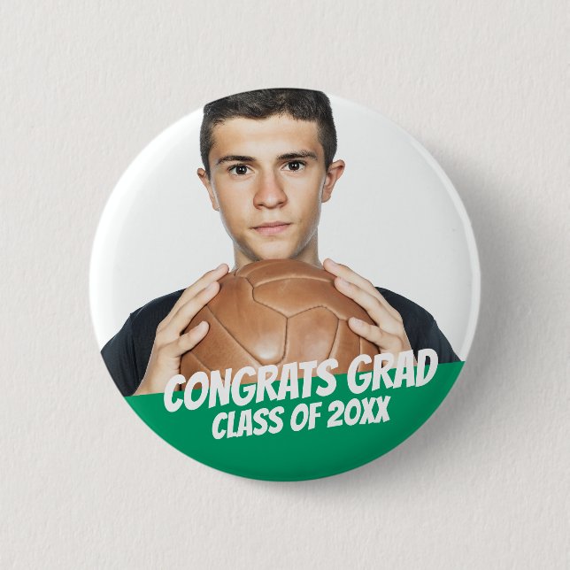 Congrats Grad Class of 20XX Modern Cool Simple 2 Inch Round Button (Front)