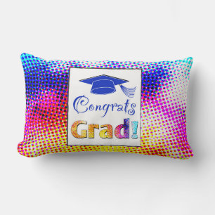 Congrats Grad Colours, Fun Lumbar Pillow