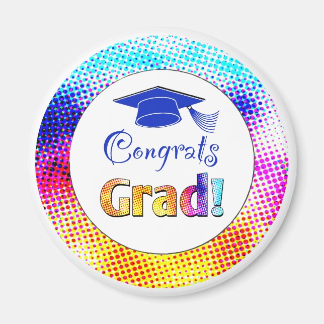 Congrats Grad Colours, Fun Magnet (Front)