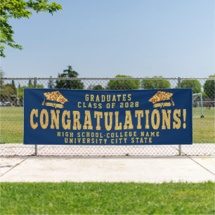 CONGRATS GRAD Custom School Graduation Ceremony Banner