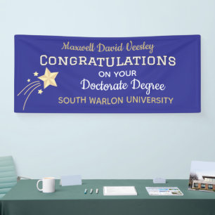 Congrats Grad! Doctorate degree congrats banner