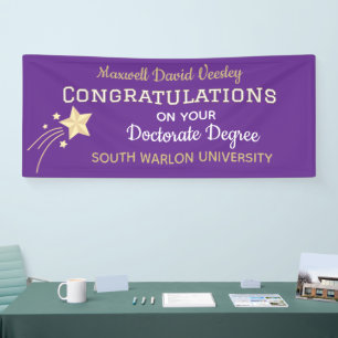 Congrats Grad! Doctorate degree congrats banner