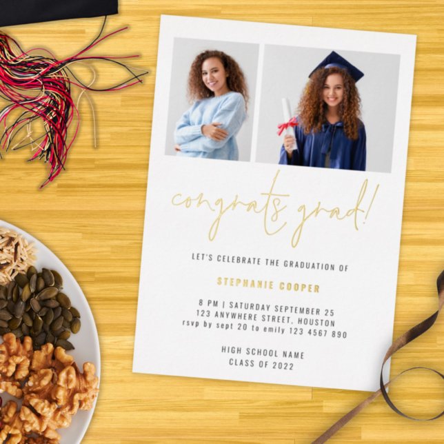 Congrats Grad Graduation 2024 2 Photos Gold Real  (Creator Uploaded)