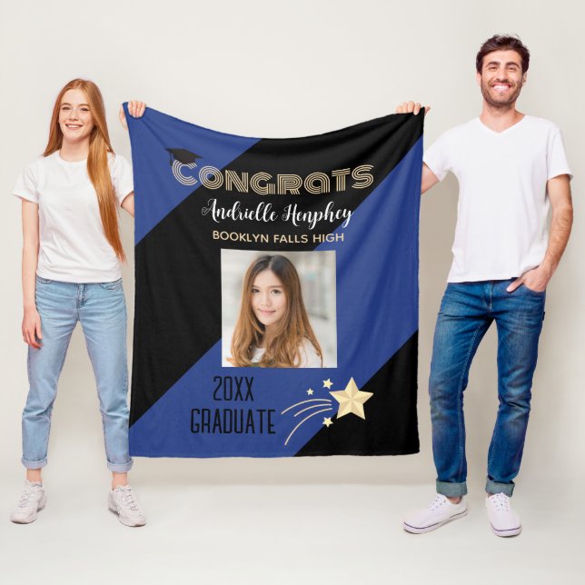 Congrats Grad! Graduation  Fleece Blanket (In Situ)