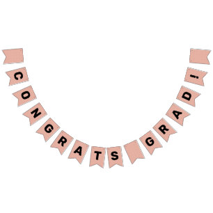 Congrats Grad Graduation Party Banner Pink Glitter