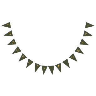 Congrats Grad Green Bunting Flags