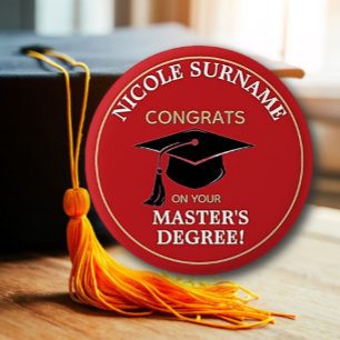 Congrats Grad! Master's degree custom 2 Inch Round Button