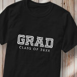 Congrats Grad Modern Simple Preppy Photo T-Shirt<br><div class="desc">This simple and classic design is composed of serif typography and add a custom photo.</div>
