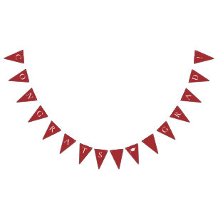 Congrats Grad Red Bunting Flags