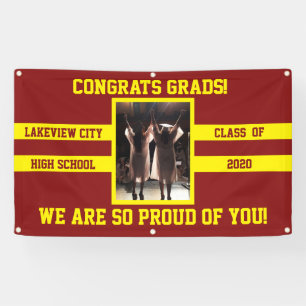 Congrats Grads Pick Your School Colours and Photo Banner