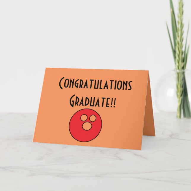 congrats graduate bowling card (Front)