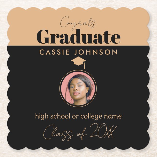 Congrats Graduate Class of 2023 Paper Coaster (Front)