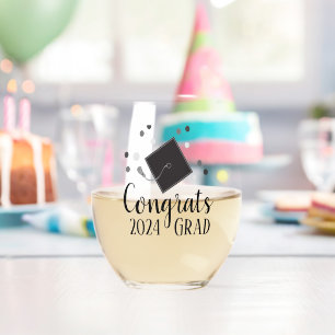 Congrats Graduate Custom Stemless Wine Glass