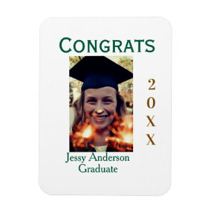 Congrats graduate green gold year 20XX namesimple Magnet