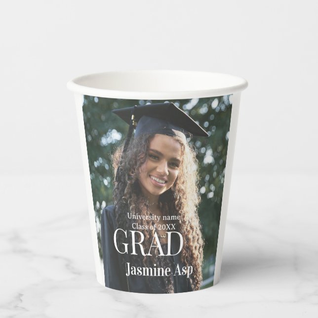 Congrats graduate name university name class 20XX Paper Cups (Front)