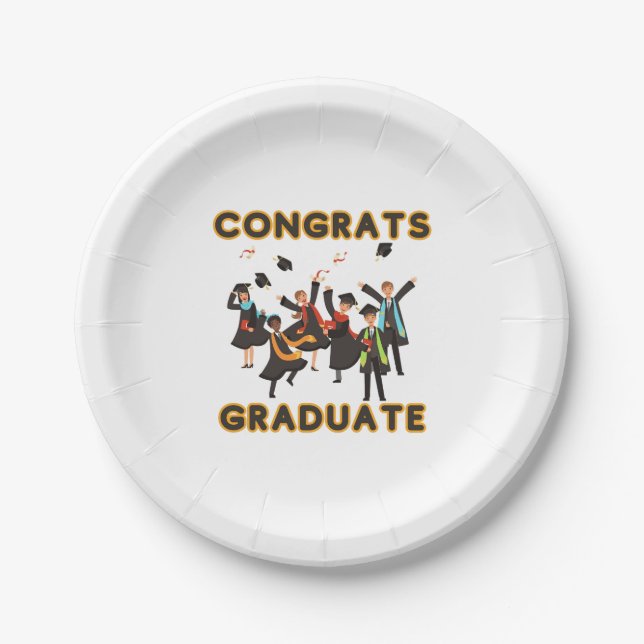 Congrats Graduate Paper Plates (Front)