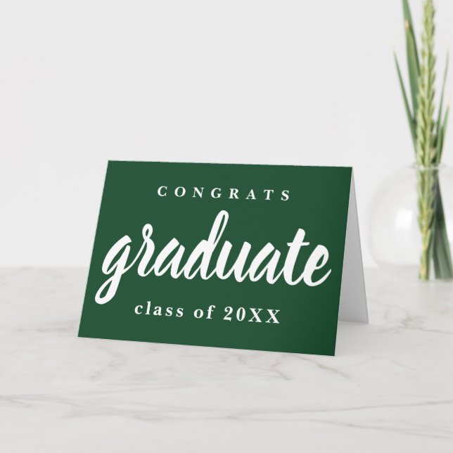 Congrats Graduate School Colors Greeting Card (Front)