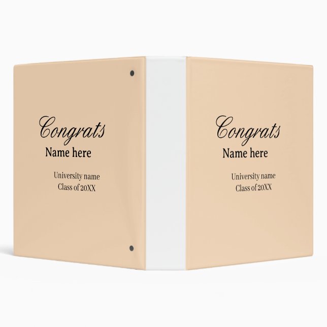 Congrats graduate university name class of 20XX na Binder (Background)