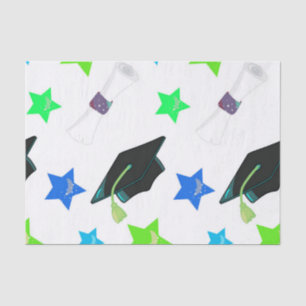 Congrats graduation cap and diploma tissue paper
