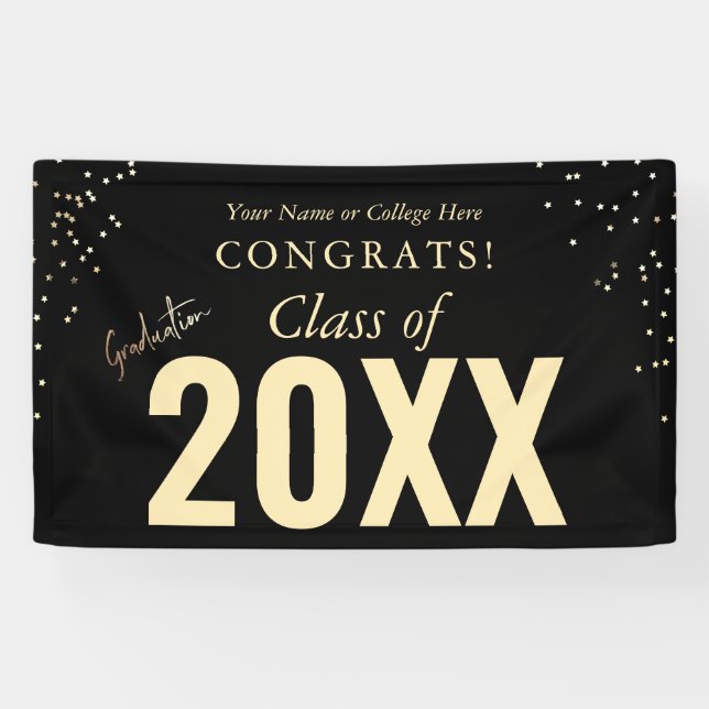 Congrats Graduation College School Name Banner (Horizontal)