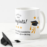 Congrats Graduation Grad Cap Grad Name Class 2019 Coffee Mug<br><div class="desc">Celebrate your grad with this awesome mug featuring a gradation cap and diploma graphics and your custom text.  Add your grad's name,  class of year,  high school/university or your custom text.  Makes a perfect graduation gift that's perfect for morning coffee or late night studying.</div>