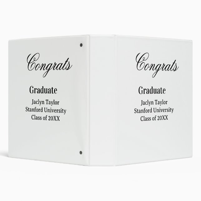 Congrats graduation name university name class of  binder (Background)