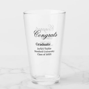 Congrats graduation name university name class of glass