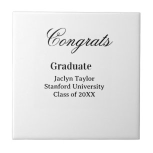 Congrats graduation name university name class of  tile