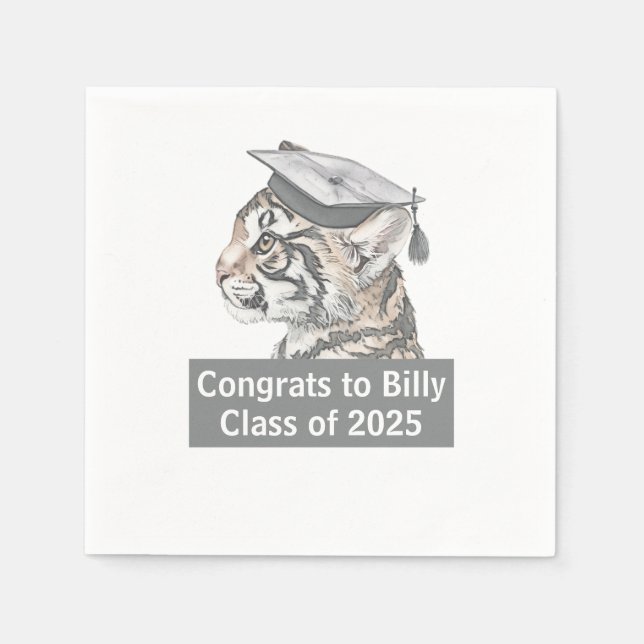 Congrats Graduation Personalized Napkin (Front)
