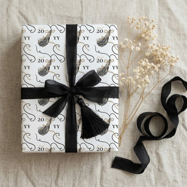Congrats Graduation Tassel Class of 2026 Elegant  Wrapping Paper Sheet (Congrats Graduation Tassel Class of 2026 Elegant Wrapping Paper Sheets)