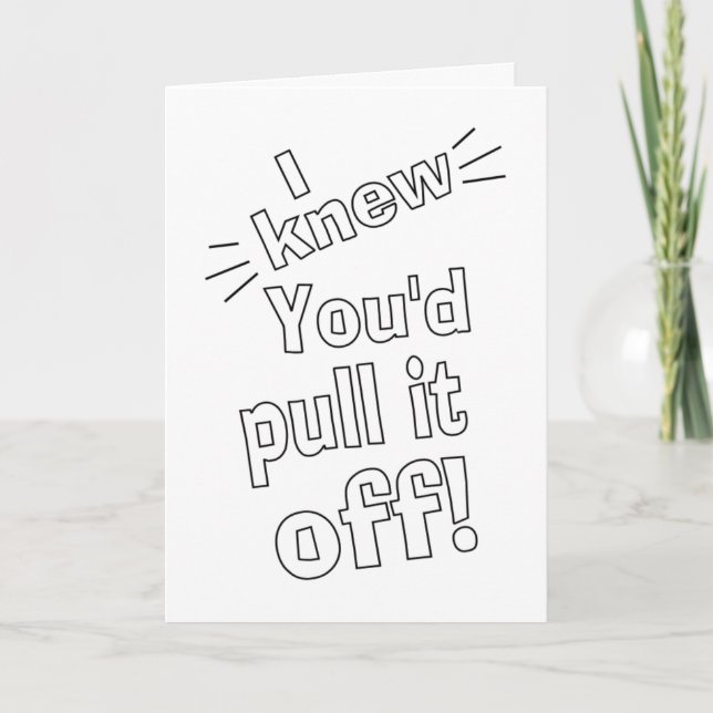 congrats humour card (Front)