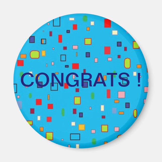 "Congrats !" Magnet (Front)