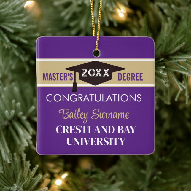 Congrats Master Degree  Ceramic Ornament (Tree)